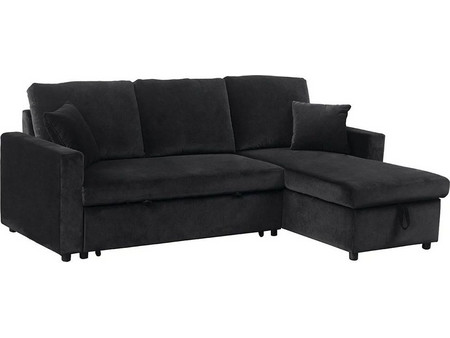 Woodwell Montreal Γωνιακός Καναπές Κρεβάτι Microfiber Αναστρέψιμη Γωνία με Αποθηκευτικό Χώρο 223x146x80cm Ε9586,11