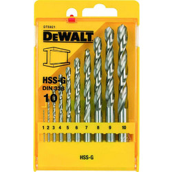 DEWALT ΣΕΤ ΤΡΥΠΑΝΙΑ ΜΕΤΑΛΛΟΥ HSS-G 10 τμχ (DT5921)