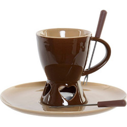 Συσκευη για φοντι σοκολατασ DKD Home Decor Ανοξείδωτο ατσάλι Πορσελάνη