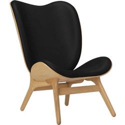 Πολυθρόνα A Conversation Piece Tall Hope Leather 5577C5577-12 73x93x106cm Oak Black