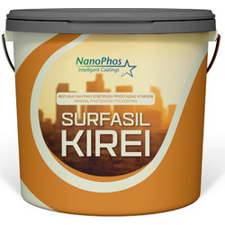 Nanophos Surfapaint Kirei Ακρυλικό Χρώμα Εξωτερικού Χώρου Λευκό 10lt