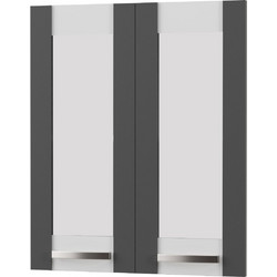 Άνω Πορτάκια-Τζάμι Charlotte Γραφίτης 60x71.8x1.6