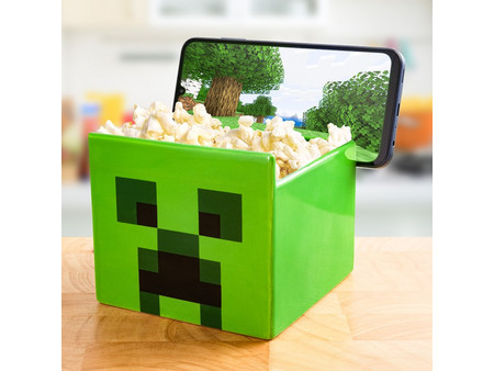 Minecraft Creeper Streaming Snack Bowl - Fan Shop and Merchandise