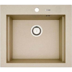 Pyramis Pyragranite Siros Υποκαθήμενος Νεροχύτης Γρανίτη Ματ Dark Beige 57x51.5cm 070201101