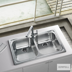 Apell Anniversario 8380 Ένθετος Νεροχύτης Σατινέ Inox 79x50cm