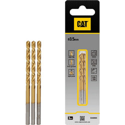 CAT Τρυπάνι τιτανίου HSS σετ:3τεμ 3.5x65mm DA02004