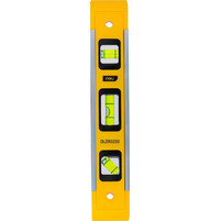 DELI αλφάδι DL290230 με 3 μάτια, πλαστικό, μαγνητικό, 23cm