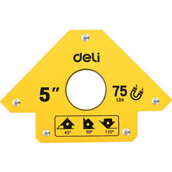 DELI μαγνητική γωνία συγκόλλησης DL-HDW75 με 45/90/135 γωνίες, 5" 34kg