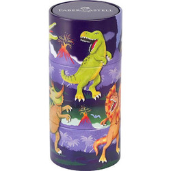Faber-Castell Connector Dino Πλενόμενοι Μαρκαδόροι Ζωγραφικής Λεπτοί Μεταλλικό Κουτί Σετ 20τεμ