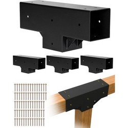 VEVOR Σετ Βραχιολιών Περγκολας 3-Way για Ξυλεία 3.5x3.5 (4 τεμ.) LPJJ4PCS4X4IQ3OC8001V0