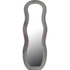 Καθρέπτης Glinde Inart βελούδο σε γκρι απόχρωση 50x3.3x150εκ 295-000025