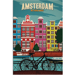 Αφίσα Amsterdam Netherlands - Typographic , 29X42 (A3)