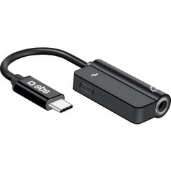SBS Audio Adapter Type C To Jack 3.5 Black - (TJACKTYCCHARGK)