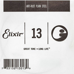 Elixir Strings Anti-Rust Χορδή Ηλεκτρικής Κιθάρας Plain Steel 13"