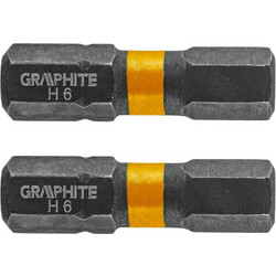 GRAPHITE Μύτη άλλεν HEX6X25mm σετ 2τ 56H509