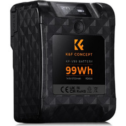 K&F Concept BP-V99 99Wh 6600mAh V Mount Battery with D-TAP, USB-A, USB-C, BP and OLED Screen (KF28.0024)