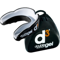 D3 Double Dual Layer Gel Mouthguard Μασελάκι Προστασίας Αθλητών (12+ Years Old) Μαύρο-Λευκό