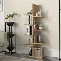 Βιβλιοθήκη Tree χρώμα sapphire oak 45x21,4x121,8εκ