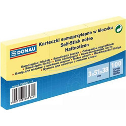 Αυτοκόλλητα Σημειώσεων Donau 38x51mm 1x100 Kart Ανοιχτό Κίτρινο 7585001-11