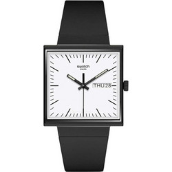 Swatch Ανδρικό Ρολόι με Μαύρο Καουτσούκ Λουράκι SO34B700