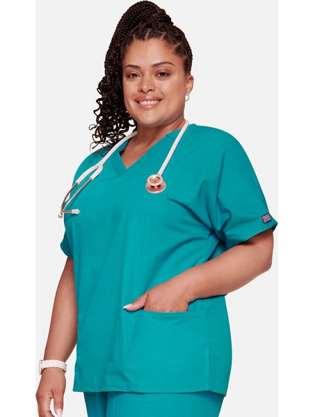 Γυναικεία Μπλούζα Cherokee Workwear Originals | V-Neck | 2 Τσέπες | Teal Blue
