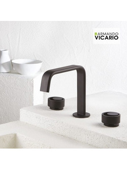 Μπαταρία Νιπτήρος 3 οπών HALLO Black Matt 515043-400 ARMANDO VICARIO