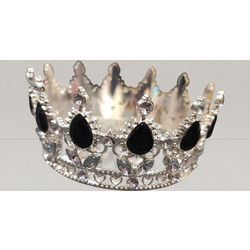 Μαύρη Κορώνα για Τούρτα με Στρας - Luxury Cake Topper | xrxgifts