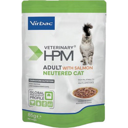 Virbac Veterinary HPM Adult Neutered with Salmon in Gravy 85gr