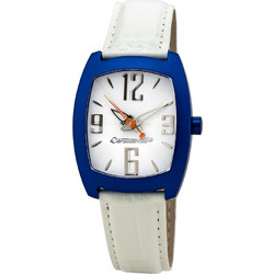 Chronotech Ανδρικό Ρολόι με Λευκό Δερμάτινο Λουράκι CT2050M-07
