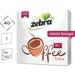 Σετ 40 χαρτοπετσέτες με σχέδιο Coffee 28x28cm