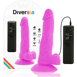 Diversia Flexible Vibrating Ρεαλιστικός Δονητής για Ζευγάρια με Τηλεχειριστήριο 18cm Μωβ