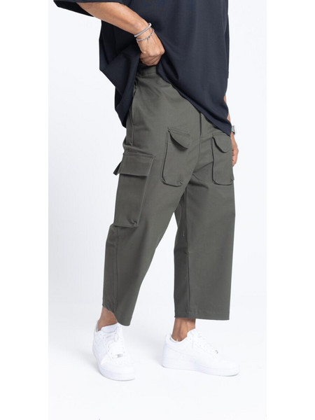Devoted Cropped Pants with Pockets Green