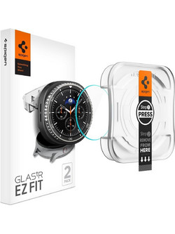 Tempered Glass Samsung Galaxy Watch 8 Classic 46mm Spigen GLAS.tR EZ Fit Αντιχαρακτικό Γυαλί Προστασίας Οθόνης 2 Τεμάχια - Clear (AGL09877)