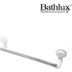Bathlux 30128 Ράγα Μπάνιου Μονή Επιτοίχια με Βεντούζα 53x10.5cm Ασημί