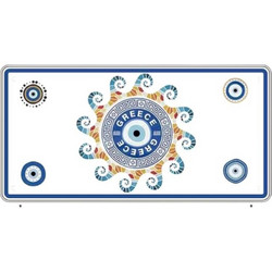 Μεταλλική πινακίδα Souvenir - 12pcs - Greece - 15x30cm - 181043
