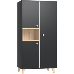 Faktum Colette Anthracite Ντουλάπα 2φυλλη 96 x 57 x 190 εκ