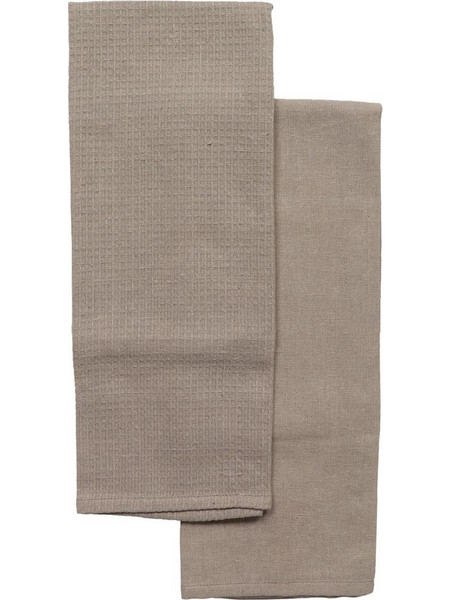 Πετσέτες κουζίνας βαμβ.Taupe set2pcs 50x70cm - Plastona