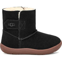 UGG Παιδικά Μποτάκια Μαύρα με Σκρατς και Γούνα 1157634T-BLK
