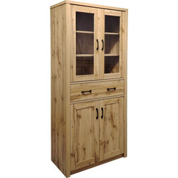 Βιτρίνα-ντουλάπα Nisso pakoworld σε oak απόχρωση 80x40x183.5εκ