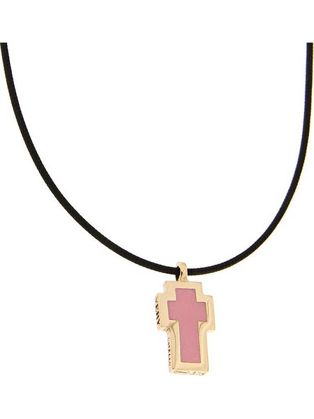 Very Gavello Tattoo Κολιέ Σταυρός ροζ χρυσό Κ9 New Pink VPTA-S-R26(Small)