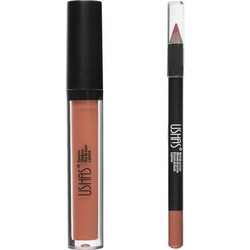 Ushas Cosmetics Lipstick + Lip Pencil Ανοιχτό Μπεζ 3.8ml