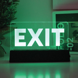 Επιγραφή με Βάση Πράσινο Φως EXIT 18x3x12cm