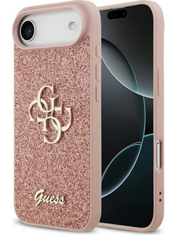 Guess Case Fixed Glitter Big 4G For Iphone Air Pink - (GUHCP17MHG4SGP)