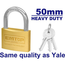 Emtop Ορειχάλκινο Λουκέτο Πέταλο με Κλειδί 50mm EPDKB5021