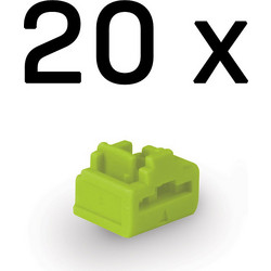 Port Blocker RJ45 (without key) Pack of 20 Green