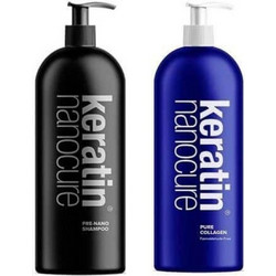 Keratin Nanocure Shampoo & Collagen Μαλλιών Κερατίνης για Επανόρθωση 1lt