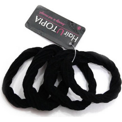 Λαστιχάκια Μαλλιών Μαύρα Hair Utopia 4 τεμ ΕΤ-9206
