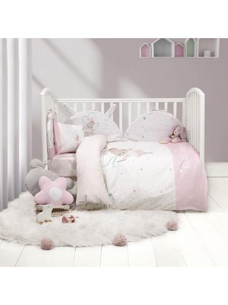 Κουβερλί Κούνιας Ballet Bunny Nima Kids Ροζ 100x140