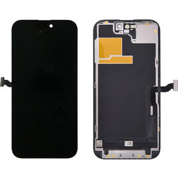 TW INCELL LCD για iPhone 14 Pro, camera-sensor ring, earmesh, μαύρη