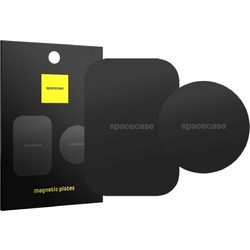 Μαγνητικές Πλάκες Spacecase Magnetic Plates Σετ Αυτοκόλλητες Μεταλλικές για Μαγνητική Βάση Αυτοκινήτου 2 Τεμάχια - Black (5905719102500)
